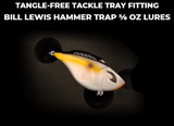 FishMore T3 Pro Tackle Box fitting Bill Lewis Hammer Trap size 5/8 oz lure