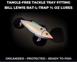 FishMore T3 Pro Tackle Box fitting Bill Lewis Rat-L-Trap 1/4 oz lures
