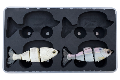 FishMore T3 Pro Tackle Box fitting Bucca Bull Shad lures in Plano 3700 size