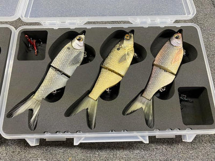 FishMore T3 Pro Tackle Box fitting KGB Chad Shad lures in Plano 3700 size