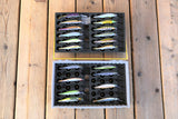 Top view of FishMore T3 Pro Tackle Box fitting Megabass Vision ONETEN lures in Plano 3700 Edge size