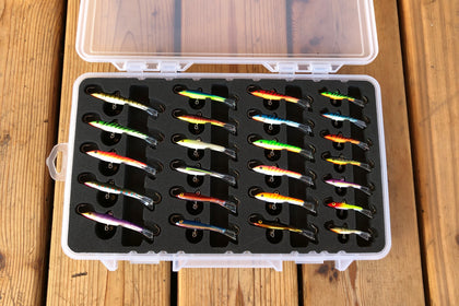 FishMore T3 Pro Tackle Box fitting Rapala Jigging Rap size 5/7/9 lures in Plano 3700 size