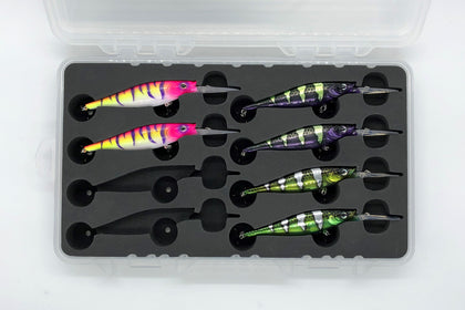 FishMore T3 Pro Tackle Box fitting Walleye Nation Creations Reaper lures in Plano 3700 size