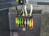 FishMore TLR Pro - Tool and Lure Rack holding lures and tools